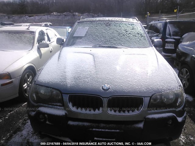 WBXPA734X4WC36151 - 2004 BMW X3 2.5I GRAY photo 6