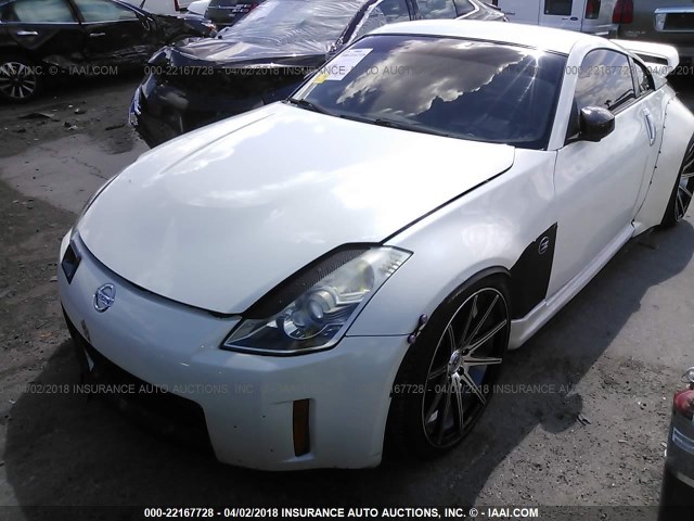 JN1BZ34D68M705079 - 2008 NISSAN 350Z COUPE WHITE photo 6