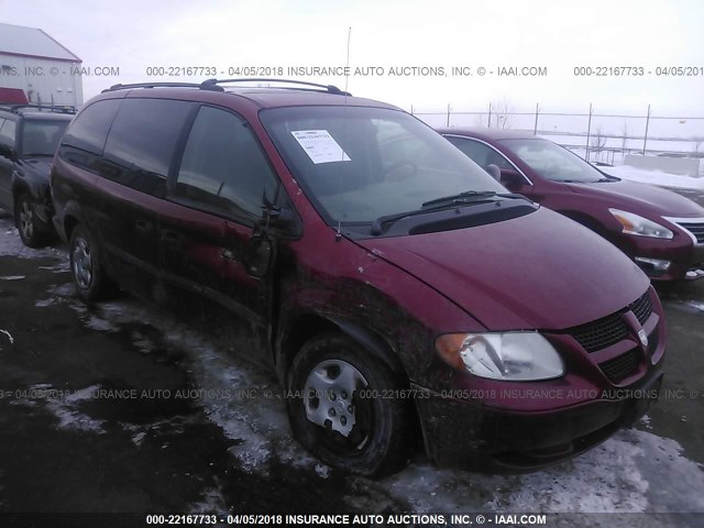 1D4GP24363B251949 - 2003 DODGE GRAND CARAVAN SE RED photo 1