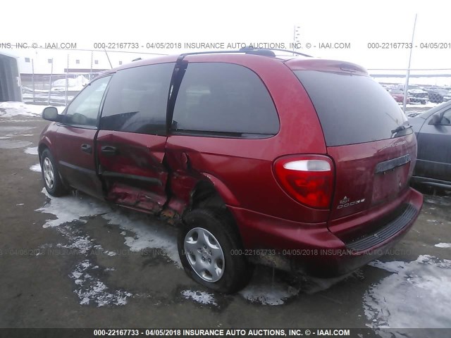 1D4GP24363B251949 - 2003 DODGE GRAND CARAVAN SE RED photo 3