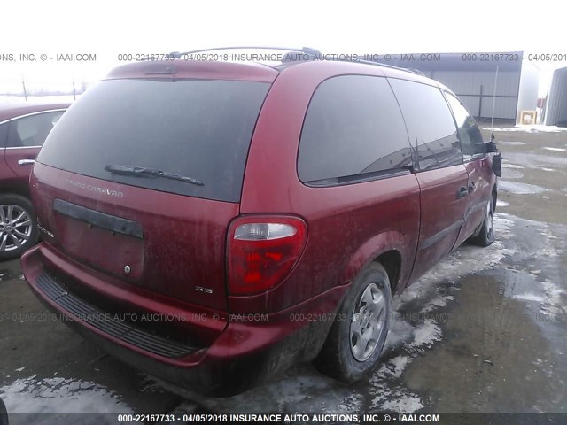 1D4GP24363B251949 - 2003 DODGE GRAND CARAVAN SE RED photo 4