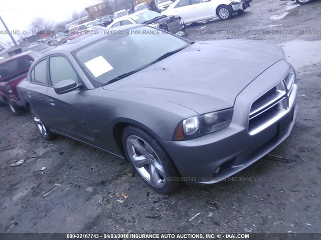 2C3CDXHG6CH122037 - 2012 DODGE CHARGER SXT GRAY photo 1