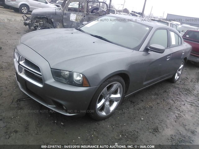 2C3CDXHG6CH122037 - 2012 DODGE CHARGER SXT GRAY photo 2