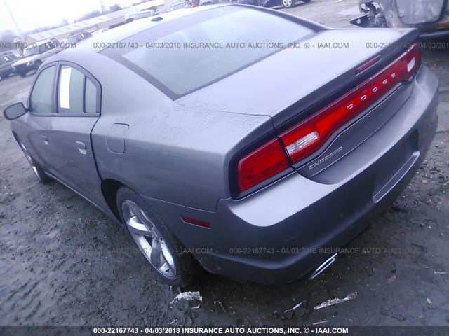 2C3CDXHG6CH122037 - 2012 DODGE CHARGER SXT GRAY photo 3