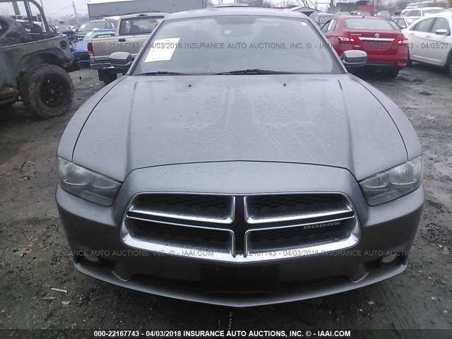 2C3CDXHG6CH122037 - 2012 DODGE CHARGER SXT GRAY photo 6