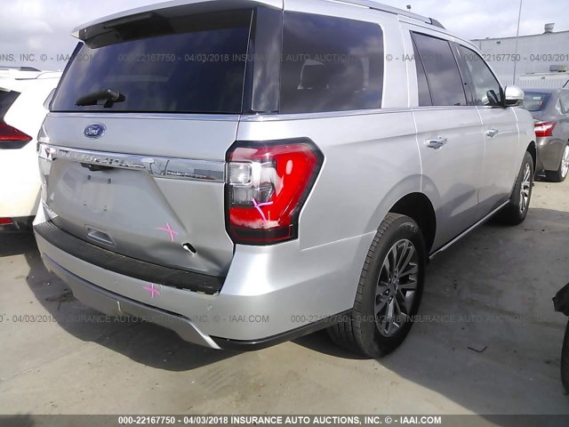 1FMJU1KT0JEA11036 - 2018 FORD EXPEDITION LIMITED SILVER photo 4