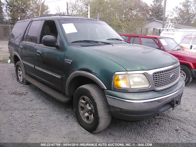 1FMPU16L6YLA00309 - 2000 FORD EXPEDITION XLT GREEN photo 1
