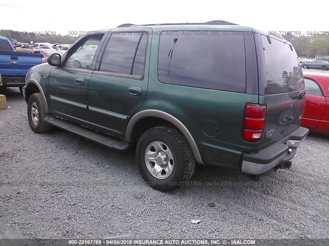 1FMPU16L6YLA00309 - 2000 FORD EXPEDITION XLT GREEN photo 3