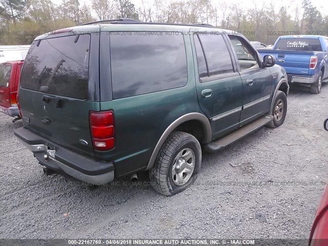 1FMPU16L6YLA00309 - 2000 FORD EXPEDITION XLT GREEN photo 4