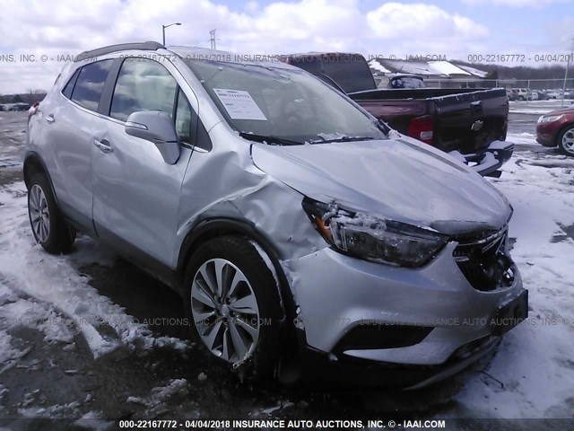 KL4CJESB8HB259710 - 2017 BUICK ENCORE PREFERRED SILVER photo 1