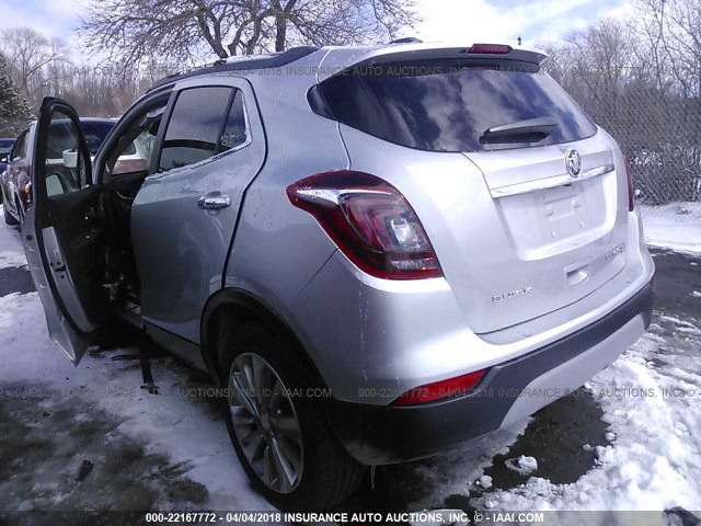 KL4CJESB8HB259710 - 2017 BUICK ENCORE PREFERRED SILVER photo 3