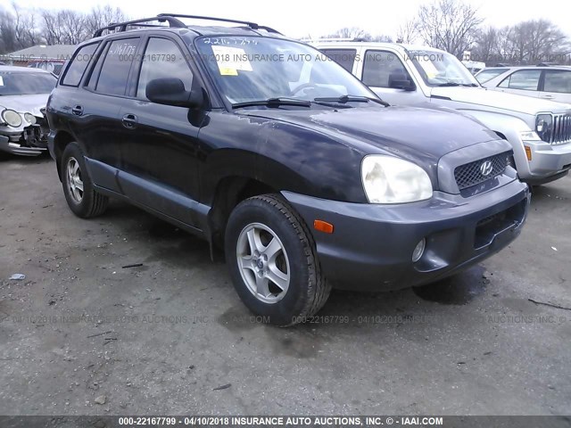 KM8SC83D31U066657 - 2001 HYUNDAI SANTA FE GLS/LX BLACK photo 1