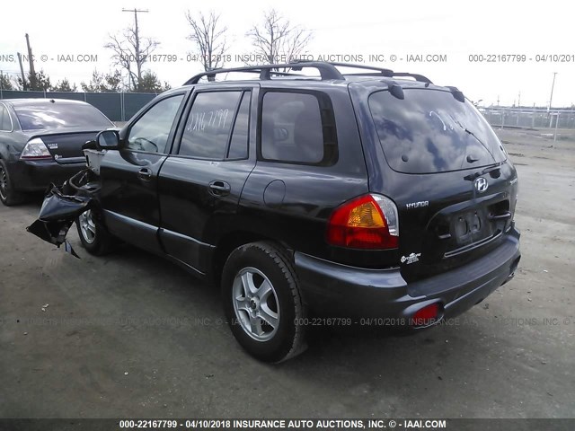 KM8SC83D31U066657 - 2001 HYUNDAI SANTA FE GLS/LX BLACK photo 3