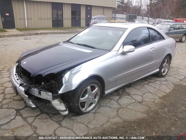 WDBTJ75J24F067110 - 2004 MERCEDES-BENZ CLK 500 SILVER photo 2