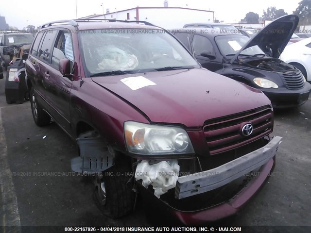 JTEGP21A560105165 - 2006 TOYOTA HIGHLANDER LIMITED BURGUNDY photo 1