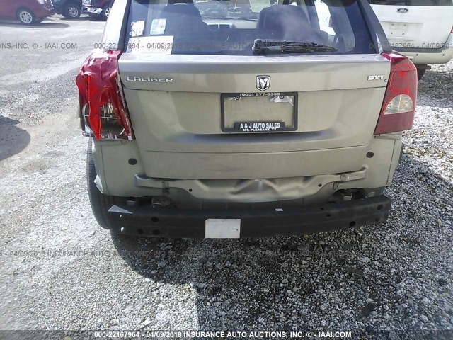 1B3HB48BX7D115462 - 2007 DODGE CALIBER SXT BEIGE photo 6