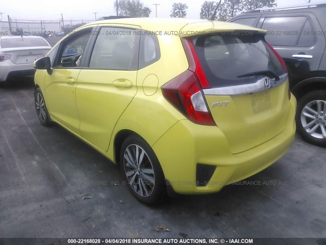 JHMGK5H73GX029922 - 2016 HONDA FIT EX/EXL YELLOW photo 3