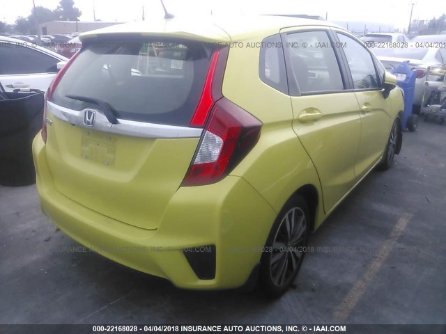 JHMGK5H73GX029922 - 2016 HONDA FIT EX/EXL YELLOW photo 4