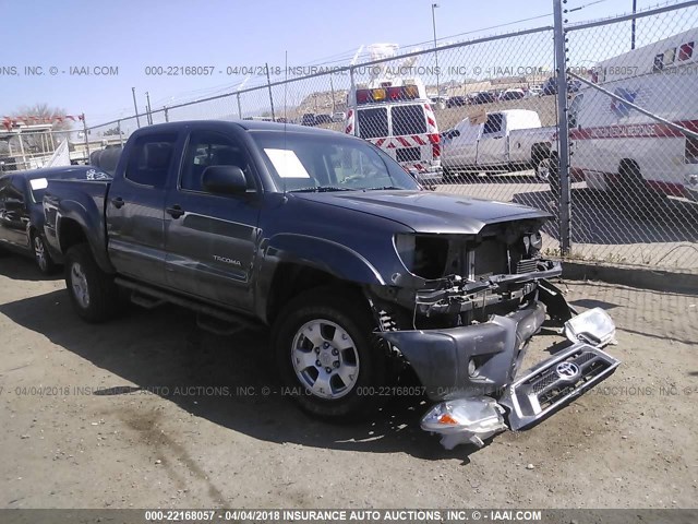 5TFLU4EN8EX084869 - 2014 TOYOTA TACOMA DOUBLE CAB GRAY photo 1