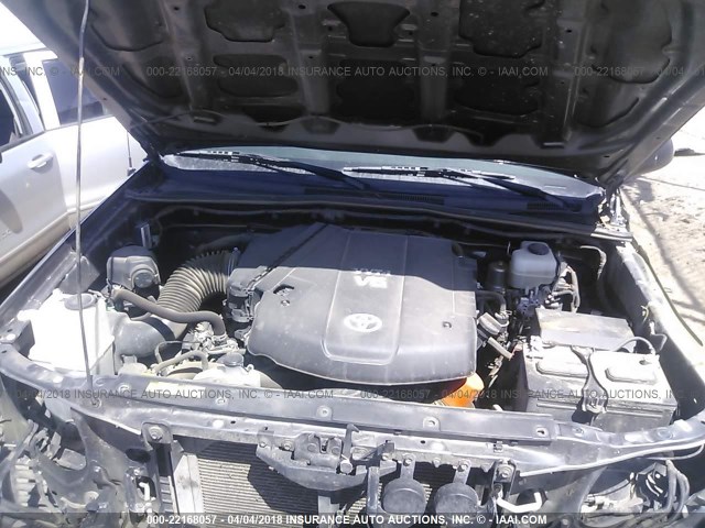 5TFLU4EN8EX084869 - 2014 TOYOTA TACOMA DOUBLE CAB ნაცრისფერი ფოტო 10