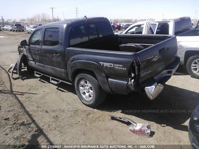 5TFLU4EN8EX084869 - 2014 TOYOTA TACOMA DOUBLE CAB ნაცრისფერი ფოტო 3
