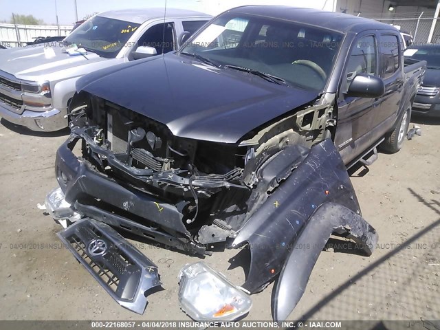 5TFLU4EN8EX084869 - 2014 TOYOTA TACOMA DOUBLE CAB ნაცრისფერი ფოტო 6