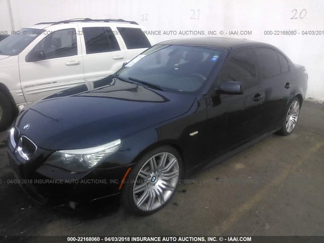 WBANW53598CT48962 - 2008 BMW 550 I BLACK photo 2