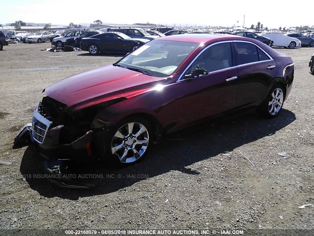 1G6AB5RX2F0101287 - 2015 CADILLAC ATS LUXURY RED photo 2