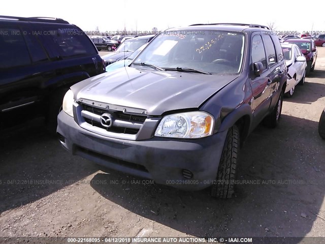 4F2YZ02Z66KM38409 - 2006 MAZDA TRIBUTE I GRAY photo 2