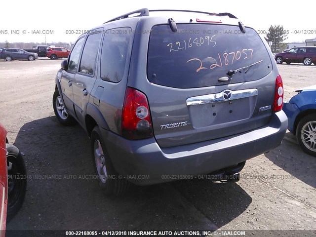 4F2YZ02Z66KM38409 - 2006 MAZDA TRIBUTE I GRAY photo 3