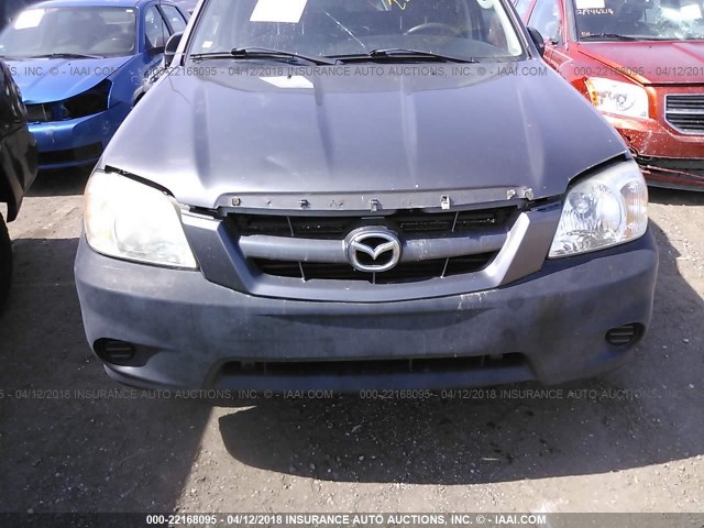 4F2YZ02Z66KM38409 - 2006 MAZDA TRIBUTE I GRAY photo 6