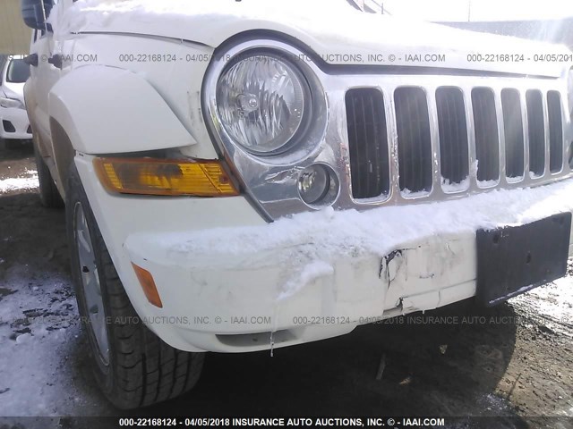 1J4GL58K25W579645 - 2005 JEEP LIBERTY LIMITED WHITE photo 6