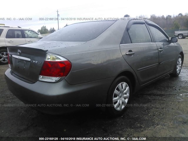 4T1BE32K56U691355 - 2006 TOYOTA CAMRY LE/XLE/SE GRAY photo 4