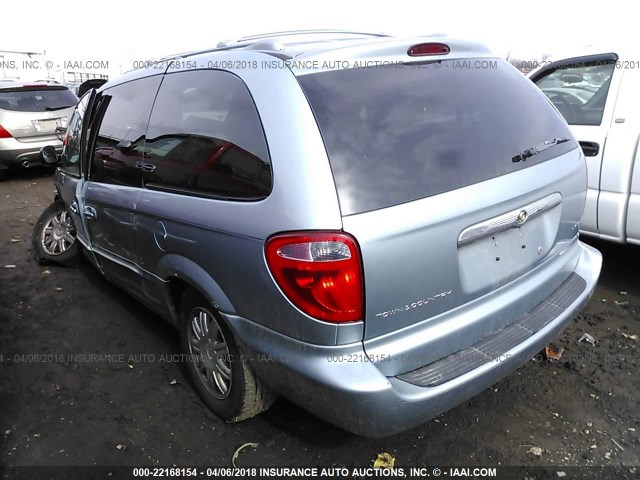 2C8GP64L44R575715 - 2004 CHRYSLER TOWN & COUNTRY LIMITED Light Blue photo 3