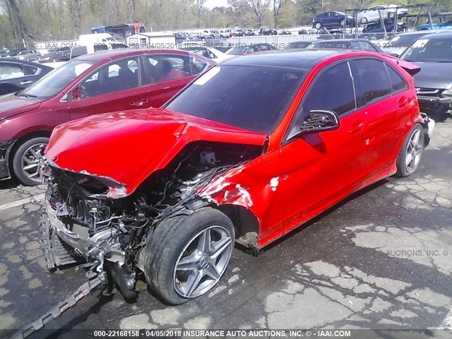 WDDGF56X98F135443 - 2008 MERCEDES-BENZ C 350 RED photo 2