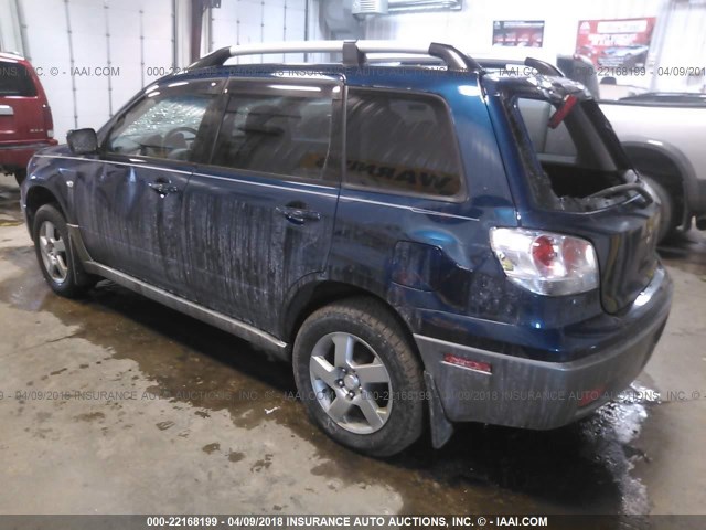 JA4LZ41F54U021531 - 2004 MITSUBISHI OUTLANDER XLS BLUE photo 3