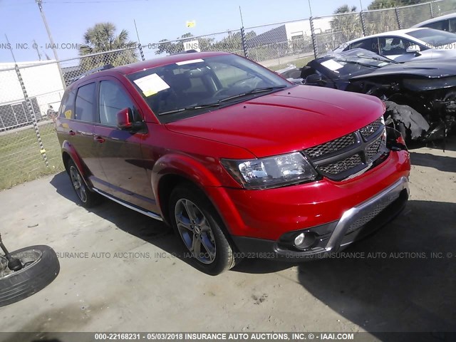 3C4PDCGG7JT156550 - 2018 DODGE JOURNEY CROSSROAD RED photo 1