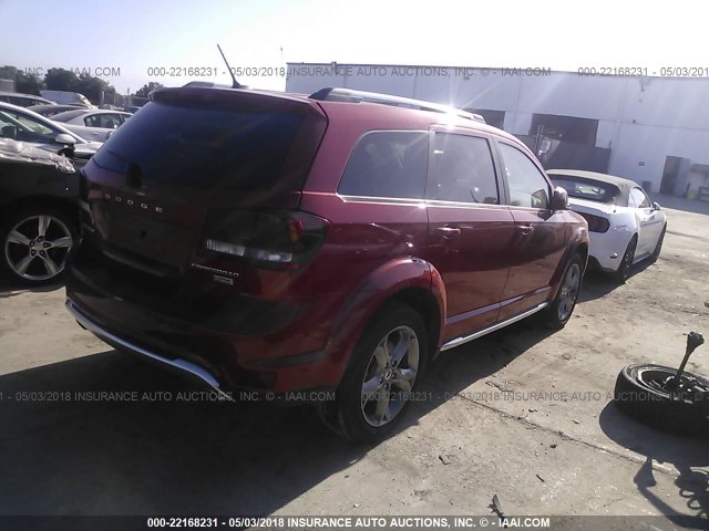 3C4PDCGG7JT156550 - 2018 DODGE JOURNEY CROSSROAD RED photo 4