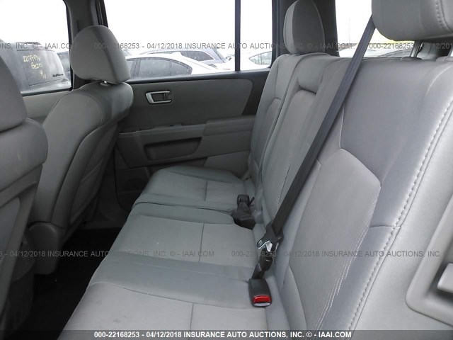 5FNYF3H44DB036954 - 2013 HONDA PILOT EX SILVER photo 8