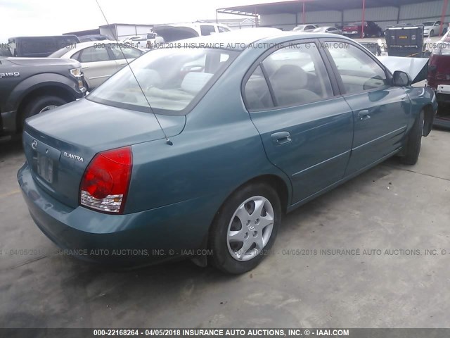 KMHDN46D56U287207 - 2006 HYUNDAI ELANTRA GLS/GT/LIMITED GREEN photo 4