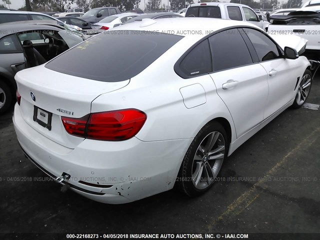 WBA4A9C51FGL86435 - 2015 BMW 428 I/GRAN COUPE/SULEV WHITE photo 4