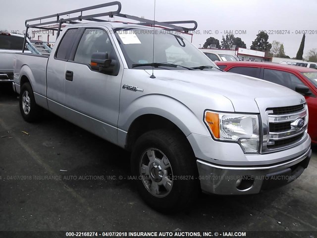 1FTEX1CM9DFC20214 - 2013 FORD F150 SUPER CAB SILVER photo 1