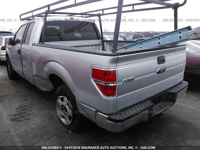 1FTEX1CM9DFC20214 - 2013 FORD F150 SUPER CAB SILVER photo 3