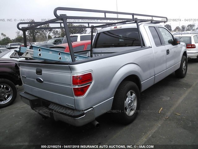 1FTEX1CM9DFC20214 - 2013 FORD F150 SUPER CAB SILVER photo 4