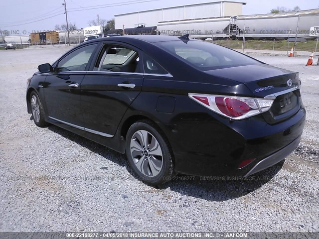 KMHEC4A43DA072473 - 2013 HYUNDAI SONATA HYBRID BLACK photo 3