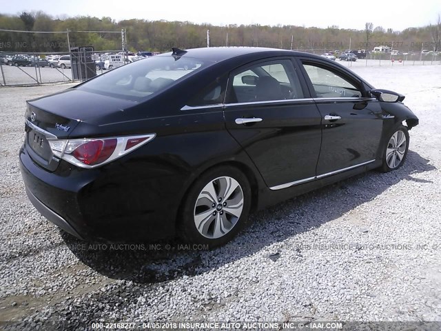 KMHEC4A43DA072473 - 2013 HYUNDAI SONATA HYBRID BLACK photo 4