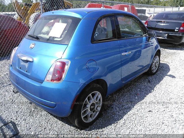 3C3CFFAR9FT523237 - 2015 FIAT 500 POP BLUE photo 4