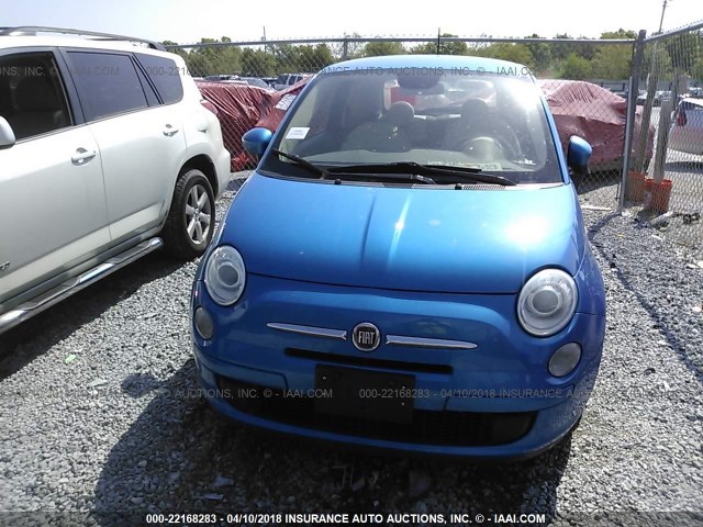 3C3CFFAR9FT523237 - 2015 FIAT 500 POP BLUE photo 6