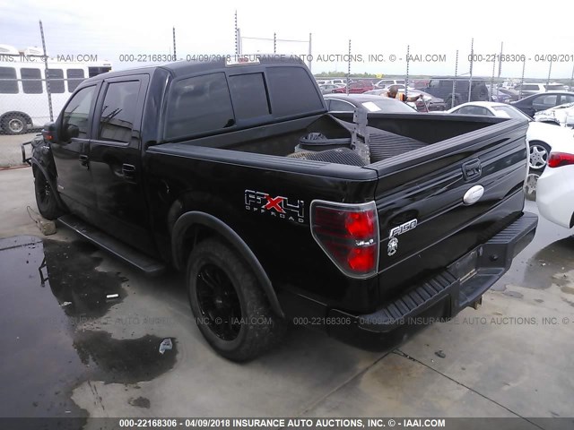 1FTFW1ET3BFB97909 - 2011 FORD F150 SUPERCREW BLACK photo 3