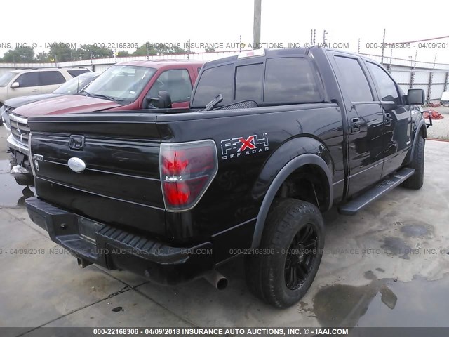 1FTFW1ET3BFB97909 - 2011 FORD F150 SUPERCREW BLACK photo 4